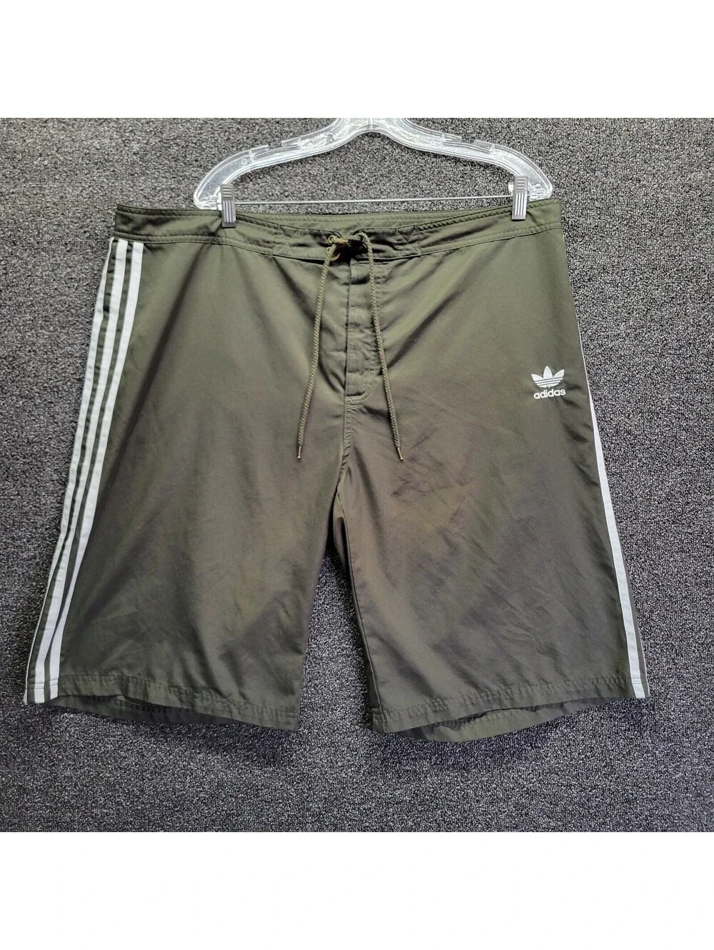 ADIDAS ORIGINALS Board Shorts Swimming Trunks Men's Sz 2XL Olive Green